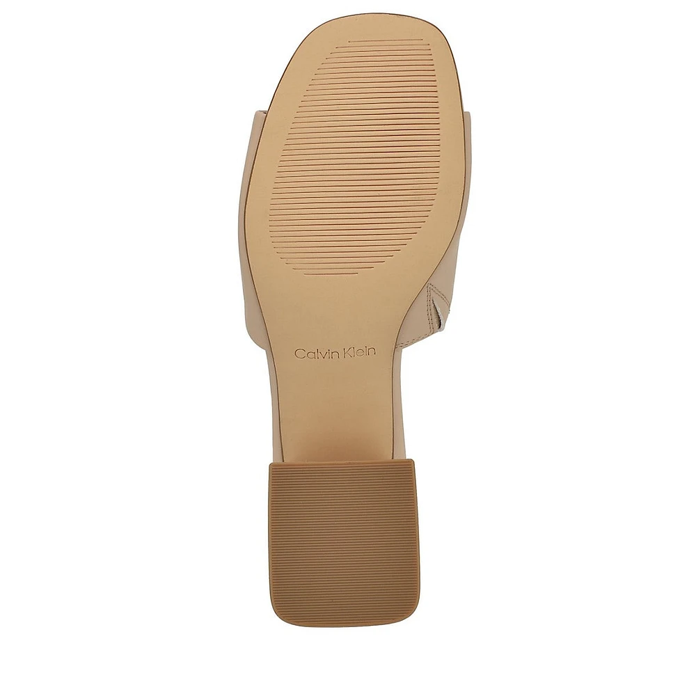 Rowena Block-Heel Slide Sandals