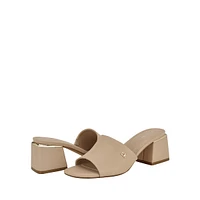 Rowena Block-Heel Slide Sandals