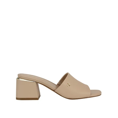 Rowena Block-Heel Slide Sandals