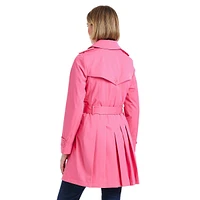 Double-Breasted Short Trench Coat