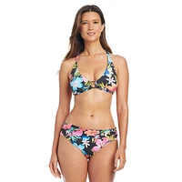 Haut de bikini à motif floral Sweet Escape avec anneau en O et bonnet D