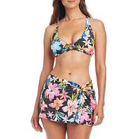 Haut de bikini à motif floral Sweet Escape avec anneau en O et bonnet D