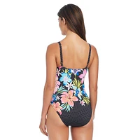 Maillot de bain à double bretelle froncée et décolleté dégagé Sweet Escape