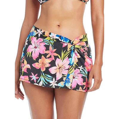 Bas de maillot bain à jupe drapée florale Sweet Escape