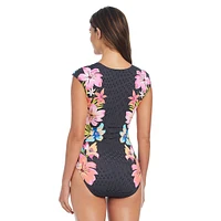 Maillot de bain une pièce à manches courtes et fermeture éclair Sweet Escape