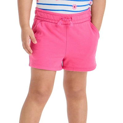Short à enfiler en molleton français pour petite fille