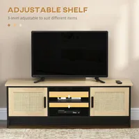 Tv Stand For Tvs Up To 60 Inches With Rattan Door Cabinets