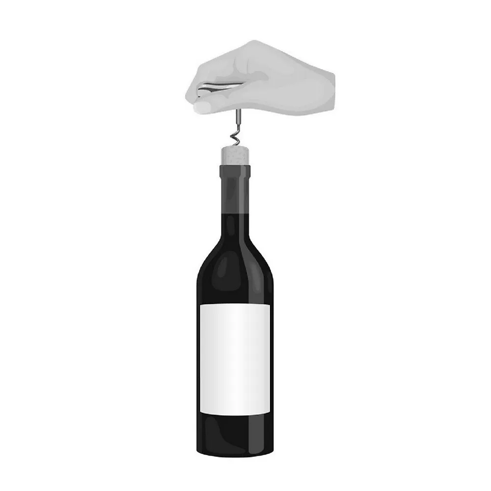 Costway 6 in 1Electric Wine Bottle Opener Set Rechargeable Cordless Corkscrew Opener Set, Size: 2, Black