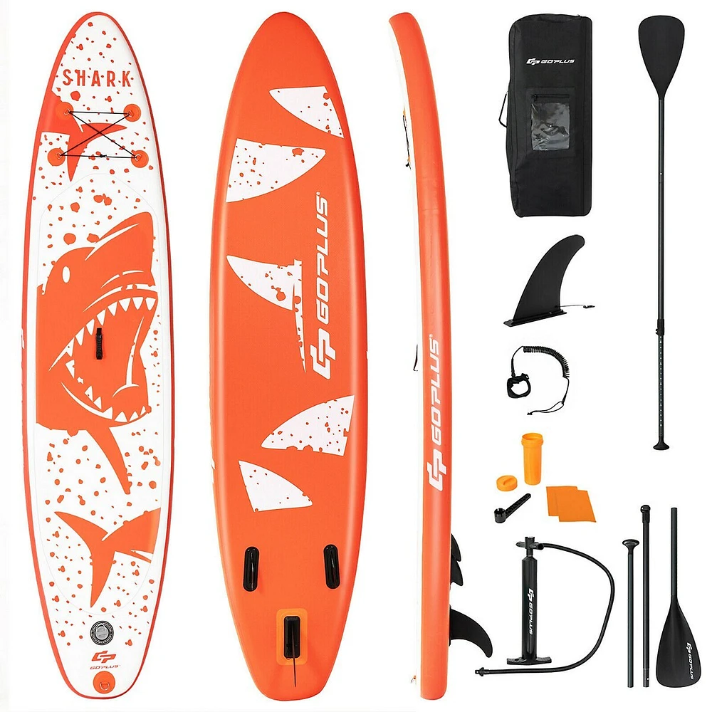 11ft Inflatable Stand Up Paddle Board W/ Backpack Aluminum Paddle Pump