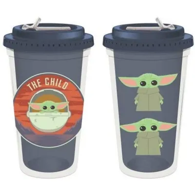Star Wars The Mandalorian Baby Grogu 16 Oz Acrylic Cup