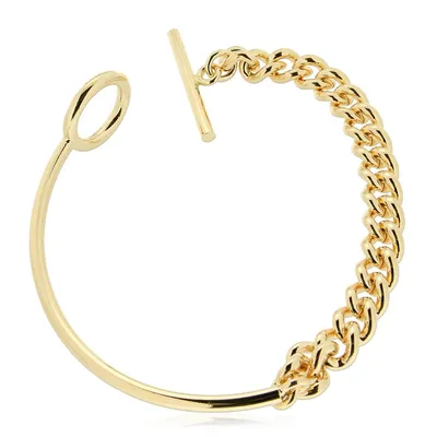 18kt Gold Plated Link And Bangle Bracelet