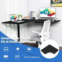 Dual-motor L Shaped Standing Desk Ergonomic Sit Stand Computer Workstation Black