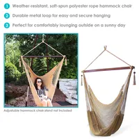 Caribbean Style Xl Hanging Rope Hammock Chair