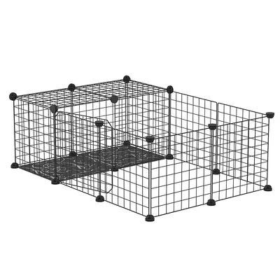 Pet Playpen Small Animal Cage W/ 16 Panels, Metal Wire Fence