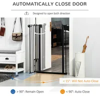 41" Pet Gate With Walk Through Door For Doorways Stair
