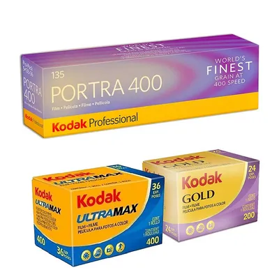 35mm Portra 400 Color Film 36 Exp 5-pack + Gold 200 + Ultramax 400