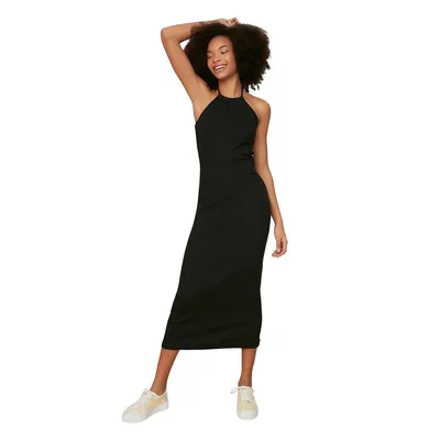 Women Young Midi Bodycone Slim Fit Knitted Dress