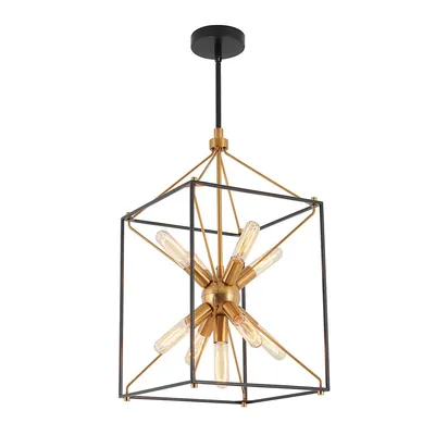 Clyde Chandelier Modern Mid-century Chandelier, Black And Gold