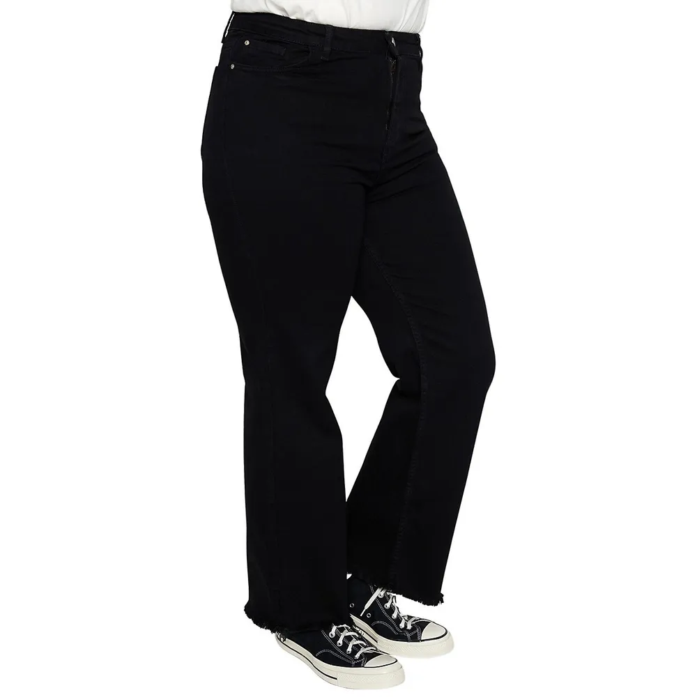 Trendyol Curve Plus Size Jeans - Black - Wide leg - Trendyol