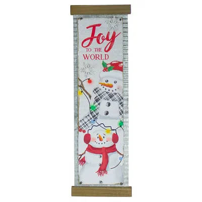 26-inch Joy To The World Galvanized Christmas Wall Decor