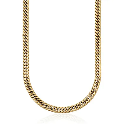 8.5mm Ionic-goldplated Stainless Steel Link Chain Necklace