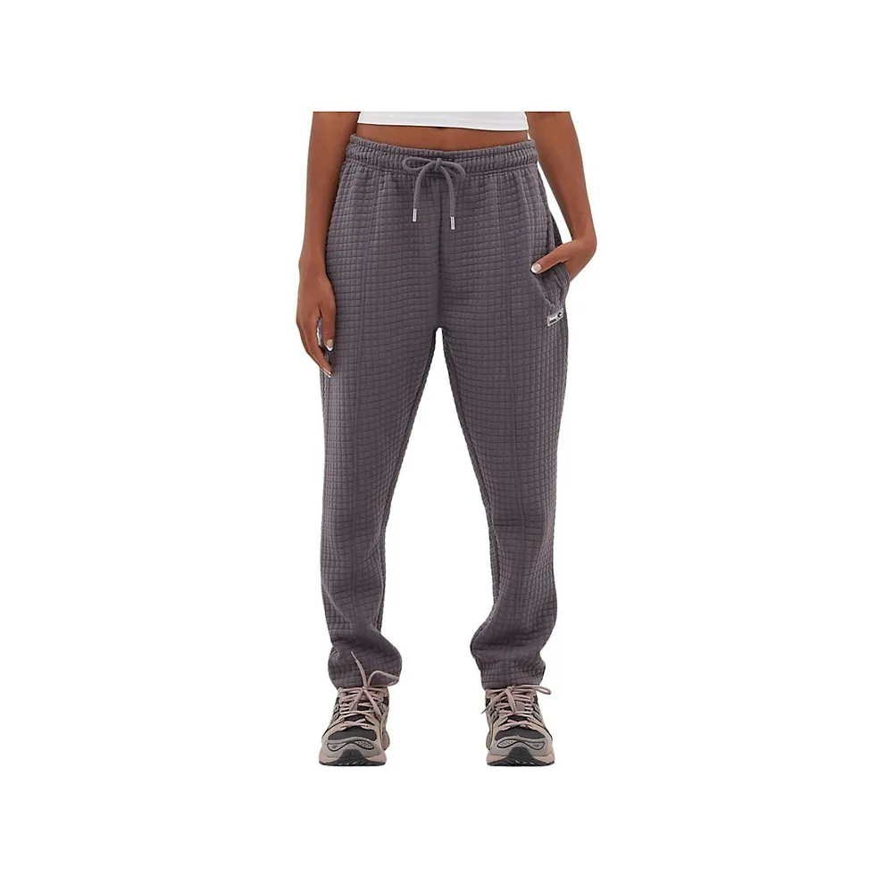 Waffle-Knit Joggers with Insert Pockets