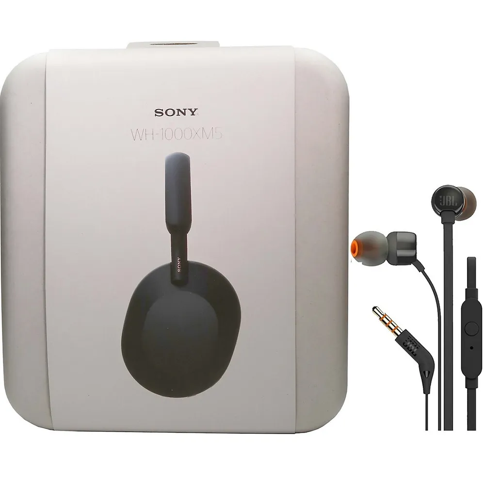 Sony Whxm5 Over ear Headphones black + Jbl T In Ear