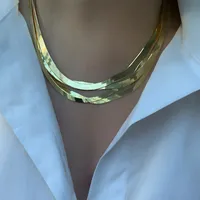 10k Gold Large Herringbone Necklace
