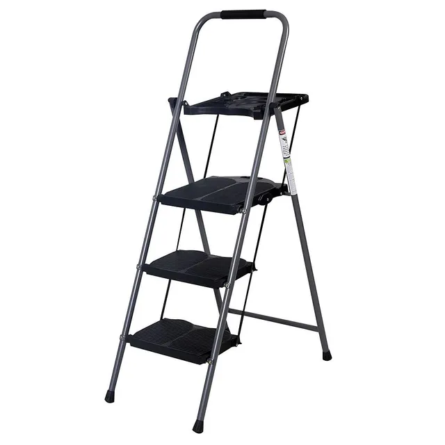 Costway HD EN131 Aluminum Platform Drywall Step Up Folding Work Bench Stool  Ladder