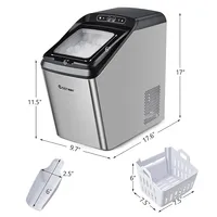 Nugget Ice Maker Machine Countertop Chewable Ice Maker 29lb/day Self-cleaning