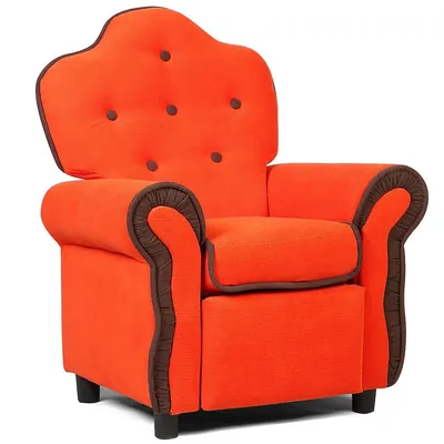 Costway Children Recliner Kids Sofa Chair Couch Living Room Furniture Orange
