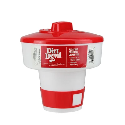 7" Red Dirt Devil Floating Swimming Pool Chlorine Dispenser