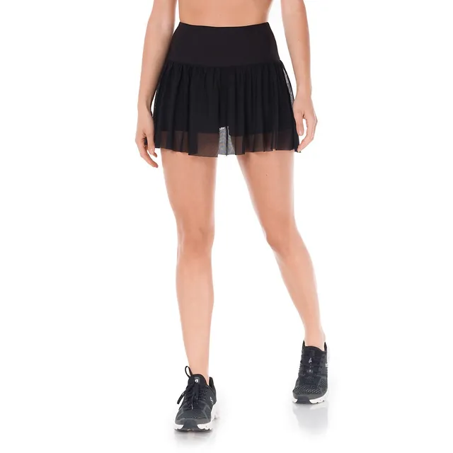 Kyodan Elastic Waistband Built-in Shorts Ruched Side Skort – Letay