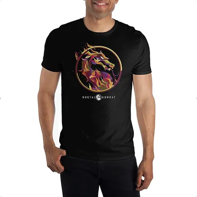 Mortal Kombat Scorpion Logo Black T-shirt