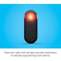 Varia Rtl515, Cycling Rearview Radar With Tail Light, Visual And Audible Alerts For Vehicles Up To 153 Yards Away, One Color