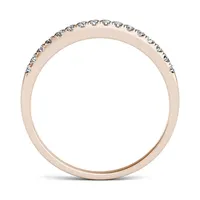 14k Rose Gold 0.16 Ct. T.w. Created Moissanite Wedding Band
