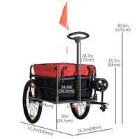 Bike Cargo Trailer & Wagon Cart Multi-use Garden Cart