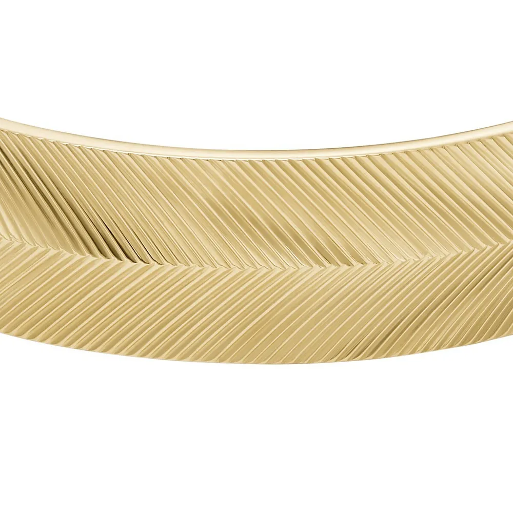 Women's Harlow Linear Texture Gold-tone Stainless Steel Cuff Bracelet