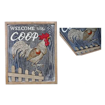 Welcome To The Coop Rooster Wall Sign