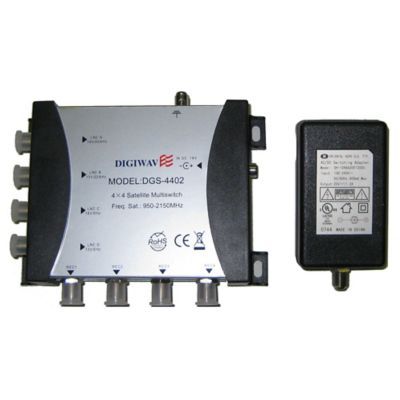 4 In 4 Out Satellite Switch With Ac/dc Switching Adapter