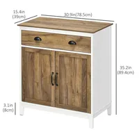 Farmhouse Storage Cabinet, Sideboard With Drawer, Cupboard