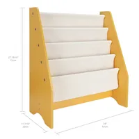 Kids Bookshelves 4-tier Book Rack Wood Storage Bookcases Toy Display Organizer