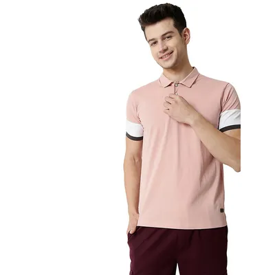 Campus Sutra Men Solid Stylish Casual Polo Neck T-shirts