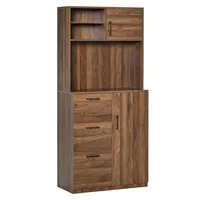 70" Kitchen Pantry With Microwave Cabinet