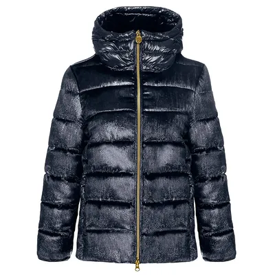 Short Fitted Hooded Puffer Jacket