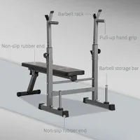 Weight Bench, Black And Grey