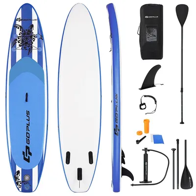 Goplus 11’ Inflatable Stand Up Paddle Board Sup W/carrying Bag Aluminum Paddle