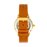 Diana Automatic Engraved Mop Leather-band Watch