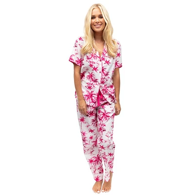 Hailey Womens Palm Print Pyjama Set