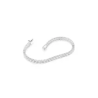 Tennis Bracelet With Cubic Zirconia In Sterling Silver